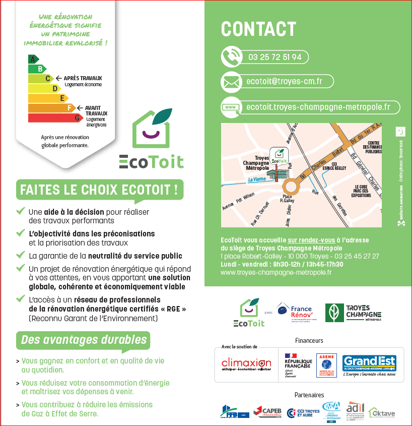 Infos pratiques du dispositif Ecotoit (contact et partenaires)