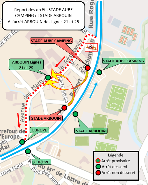 Modification plan bus avenue Robert-Schuman